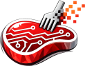 Graphic Meat meat and fork logo