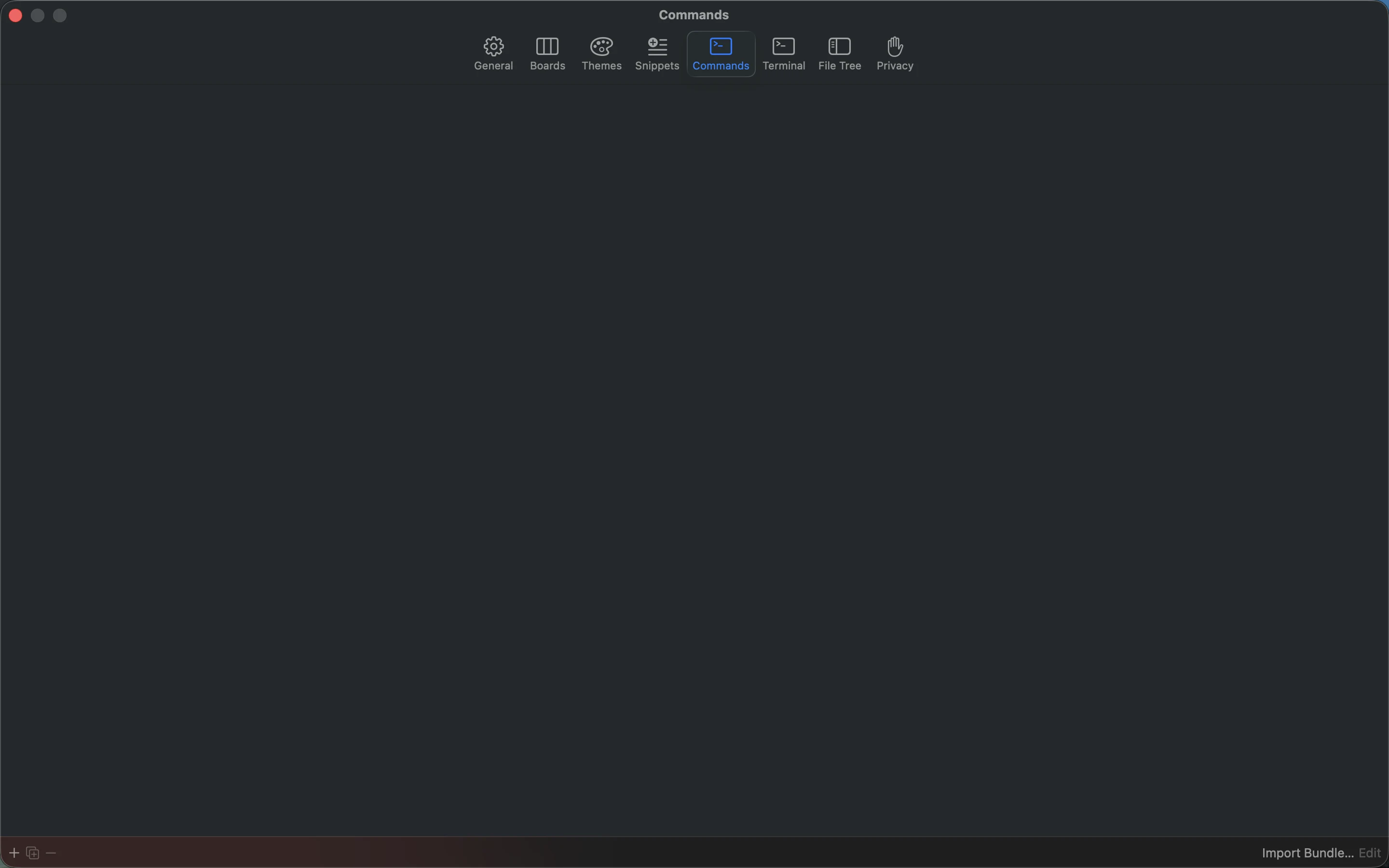 MeatPad version 0.31.4 en — MeatPad Commands Settings.