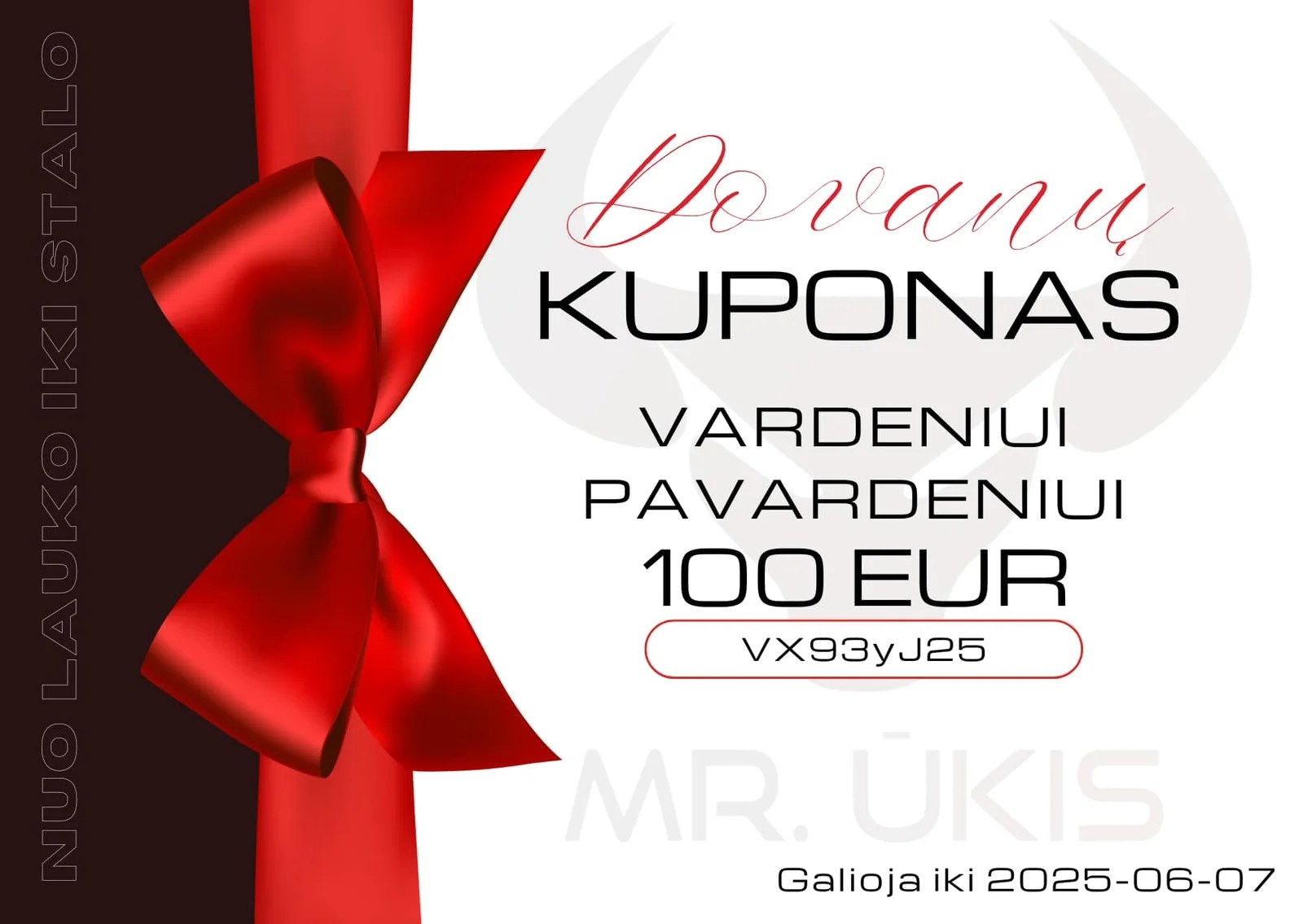 MR. Ūkis gift card